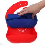 Silicone Baby Bibs Easily Wipe Clean Comfortable Soft Waterproof Bib Keeps Stains Off, Set of 2 Colors - Image 3